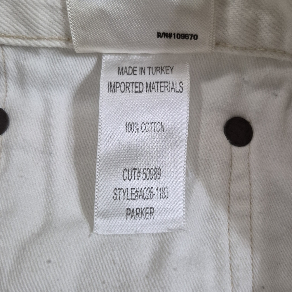 AGOLDE Parker Vintage Cut-off Jean Shorts Button Fly White 30 - Picture 7 of 7